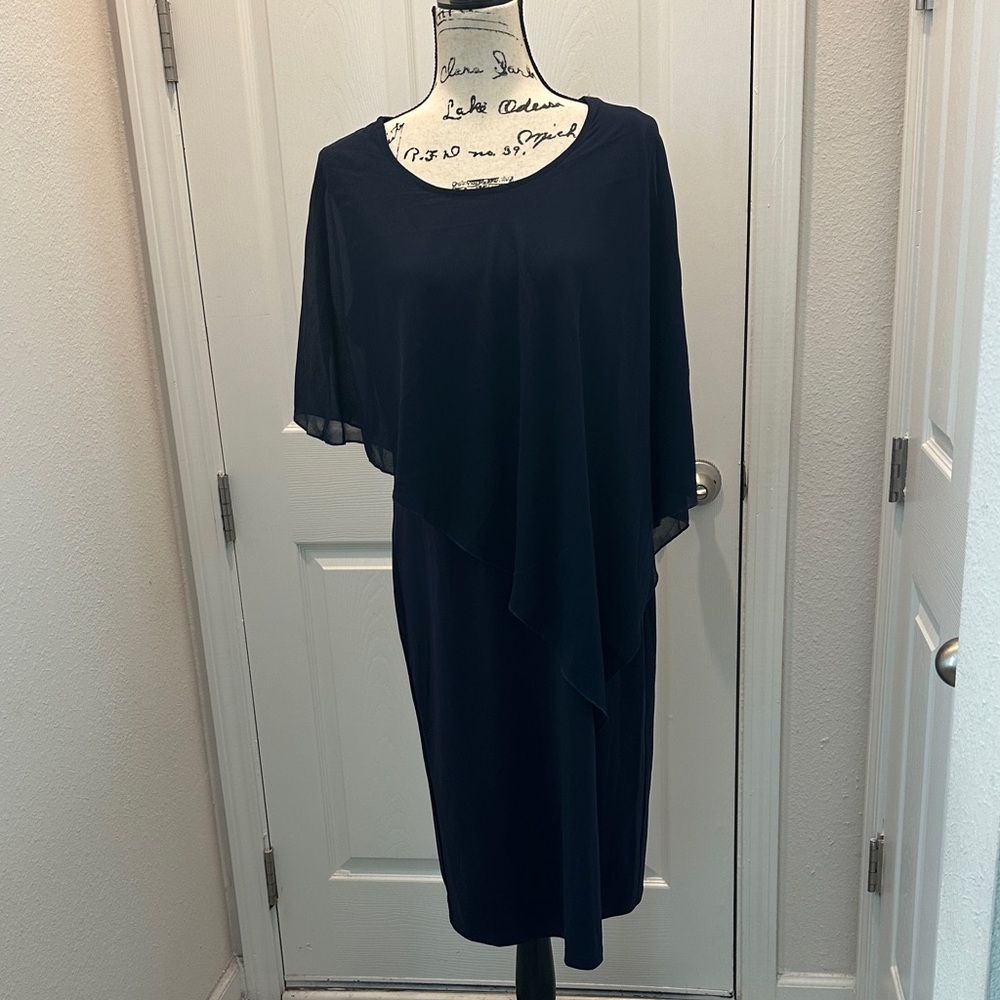 Manydress Elegant Navy Overlay Women’s Dress
